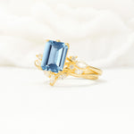 SR17109 Aquamarine Ring - White-Gold