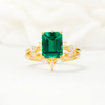 SR17109 Emerald Ring - Yellow-Gold