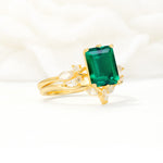 SR17109 Emerald Ring - Rose-Gold