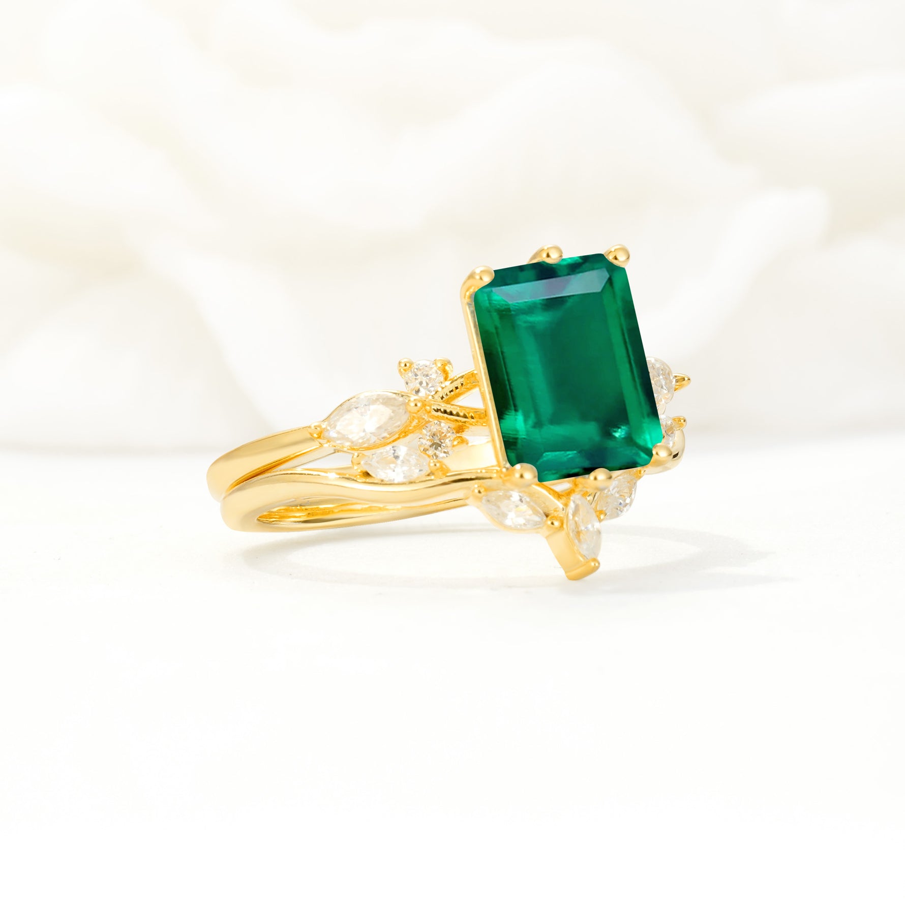 SR17109 Emerald Ring - Rose-Gold