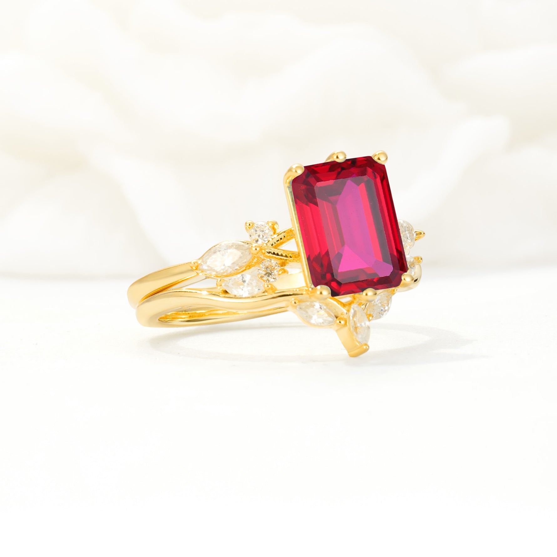 SR17109 Ruby Ring - Rose-Gold