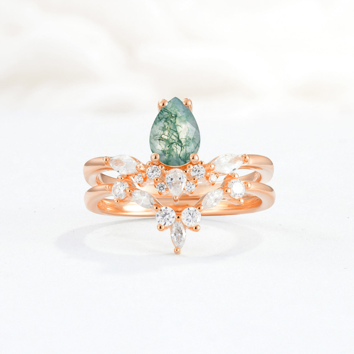 SR17113 Moss Agate Ring - Additional view