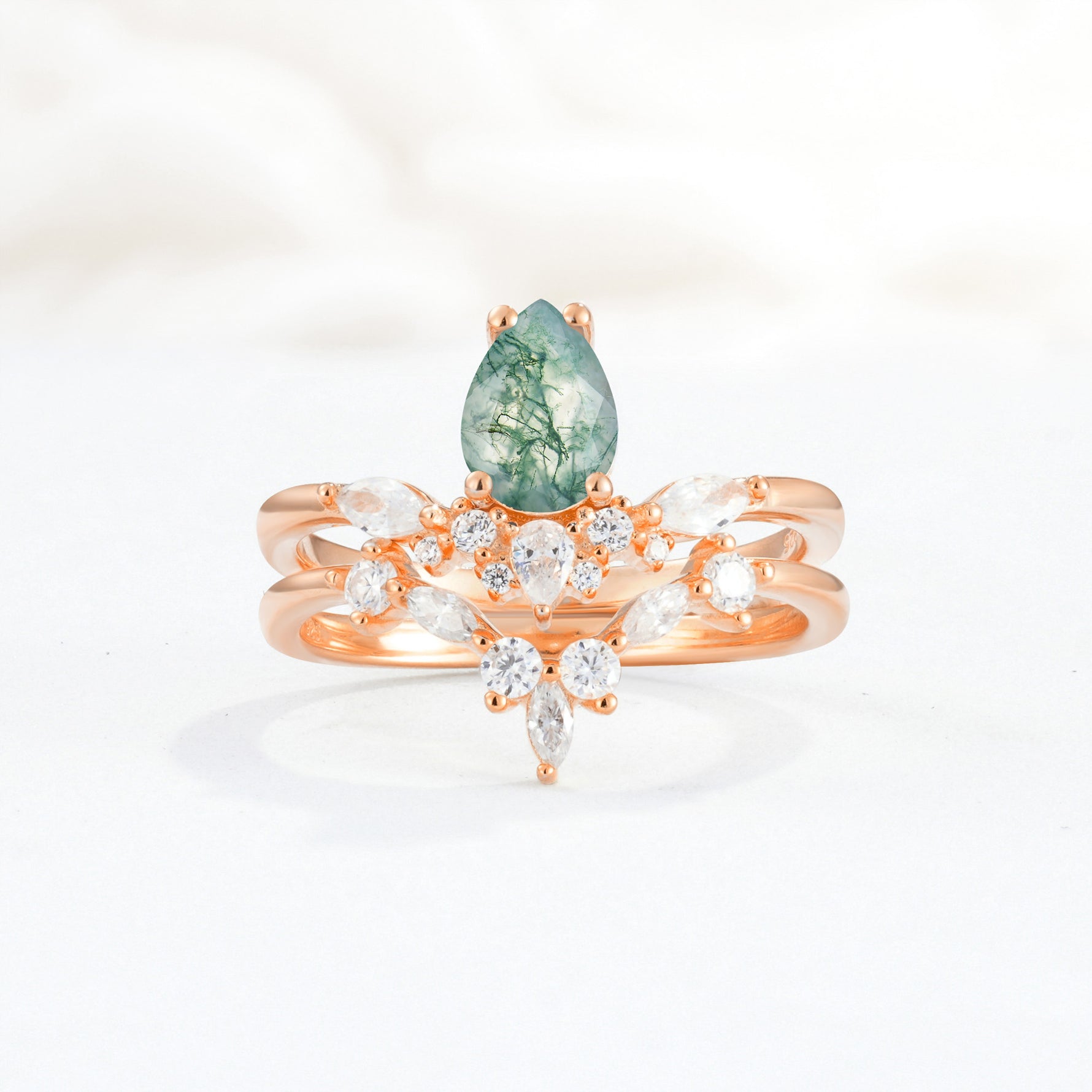 SR17113 Moss Agate Ring - Additional view