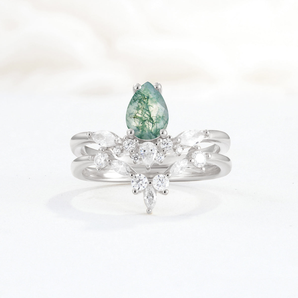 SR17113 Moss Agate Ring - Additional view