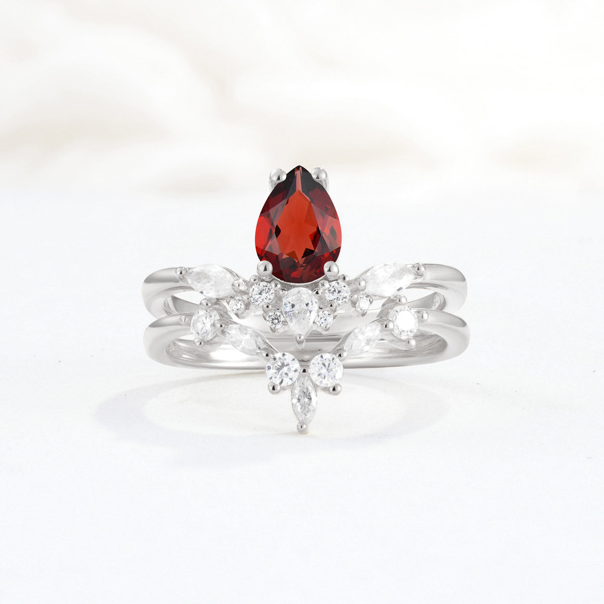 SR17113 Garnet Ring - Additional view