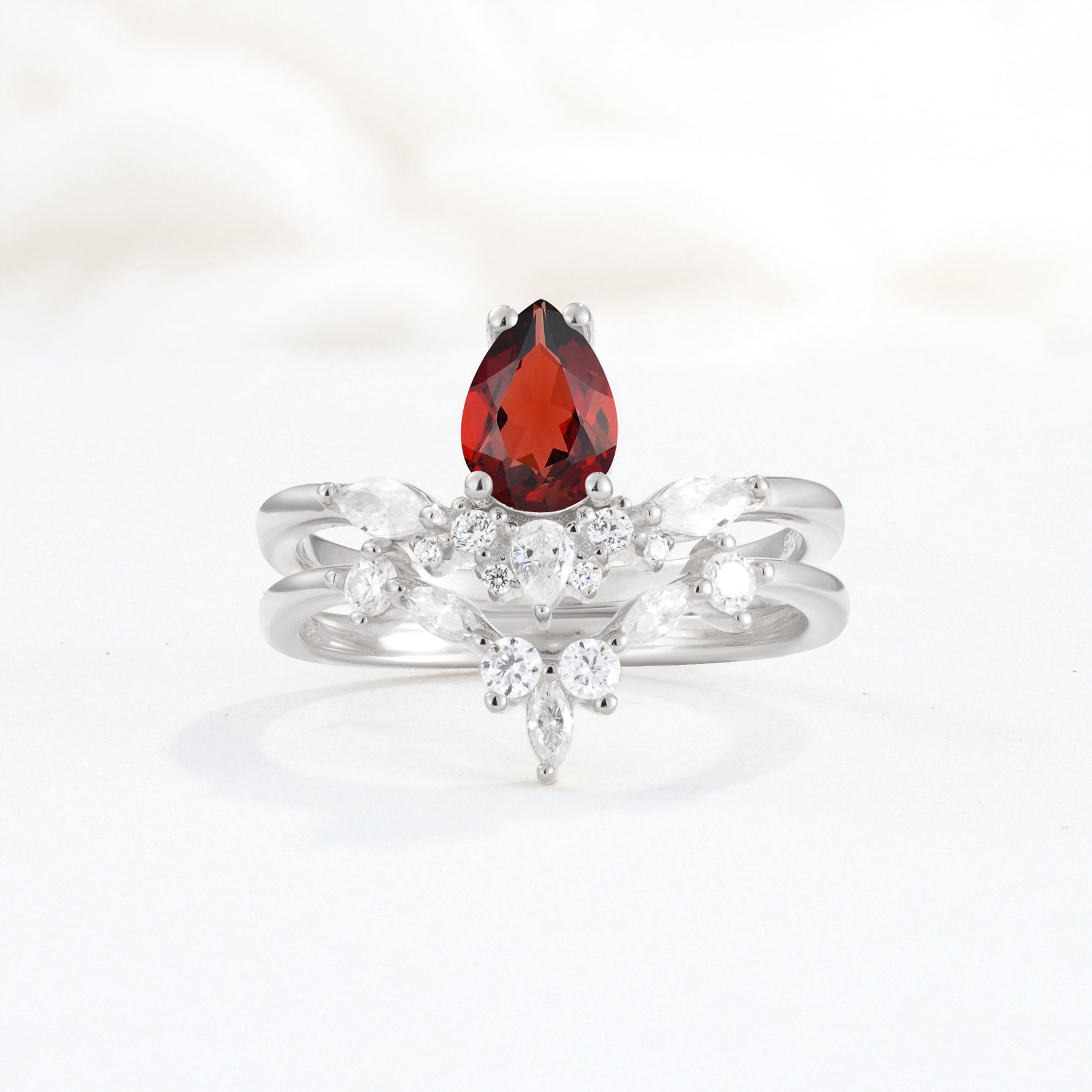 SR17113 Garnet Ring - Additional view