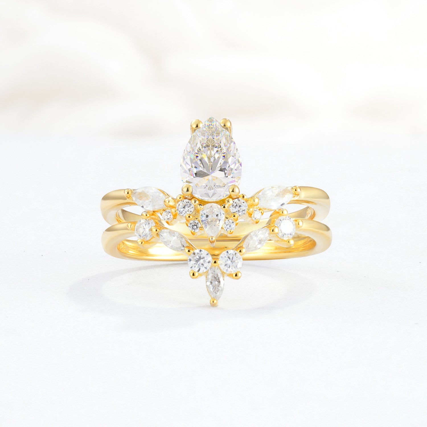 SR17113 Moissanite Ring - Yellow-Gold