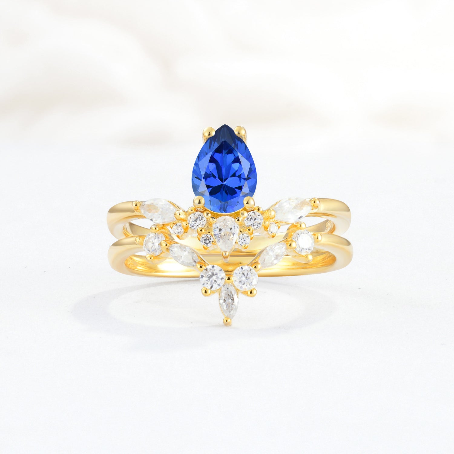 SR17113 Sapphire Ring - Yellow-Gold