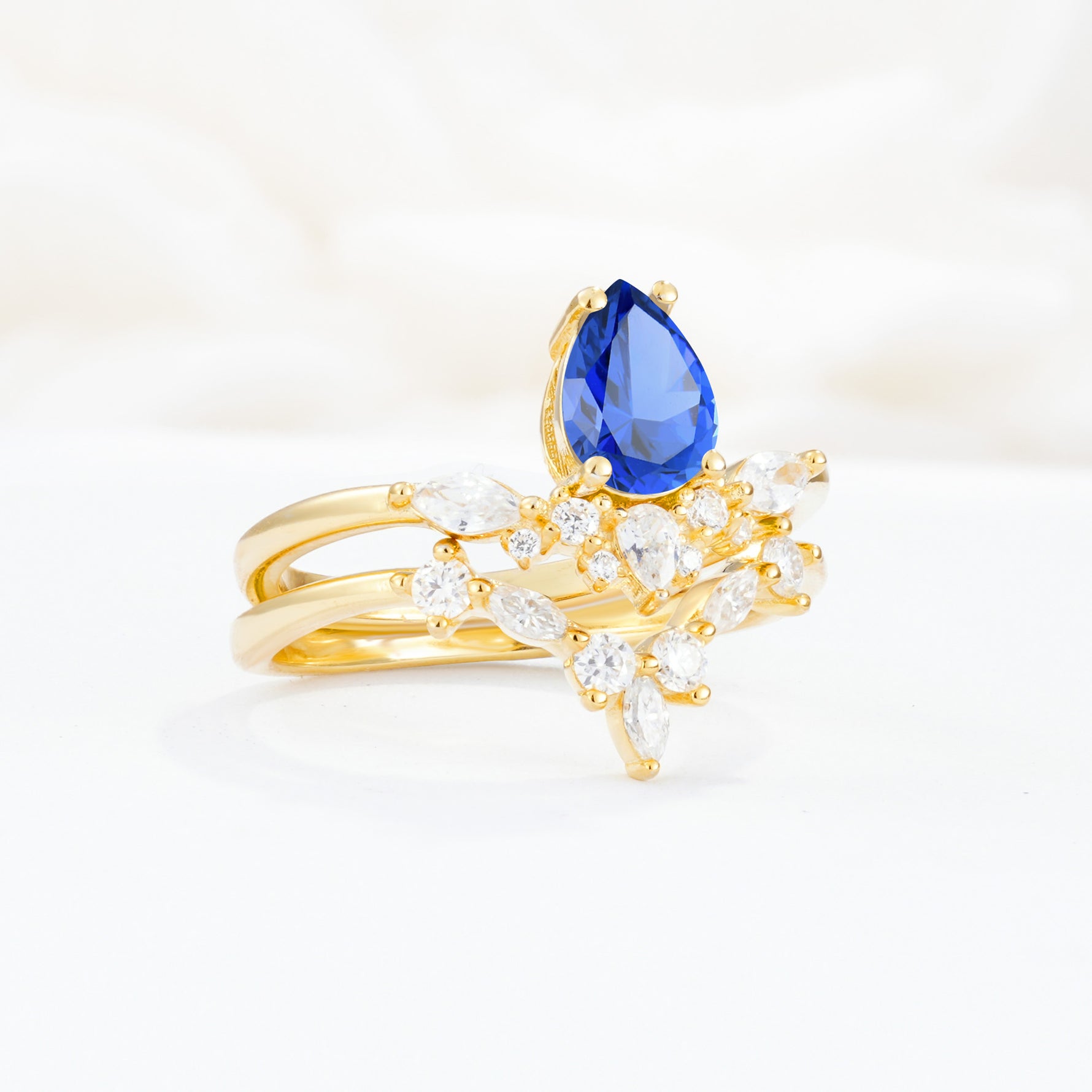 SR17113 Sapphire Ring - White-Gold