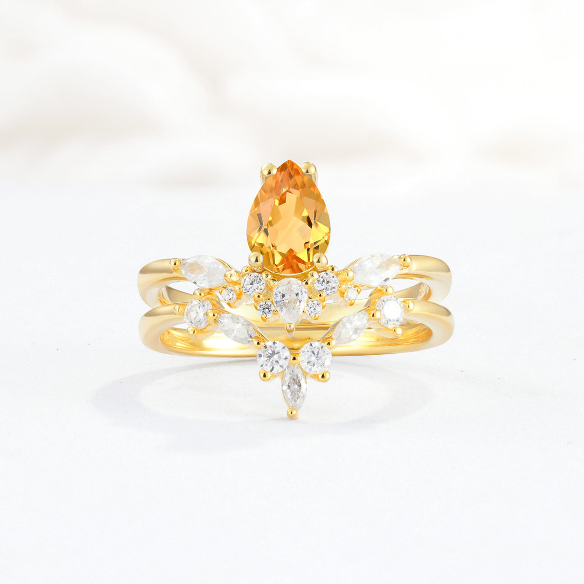 SR17113 Citrine Ring - Yellow-Gold