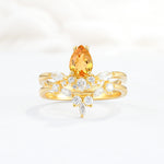 SR17113 Citrine Ring - Yellow-Gold