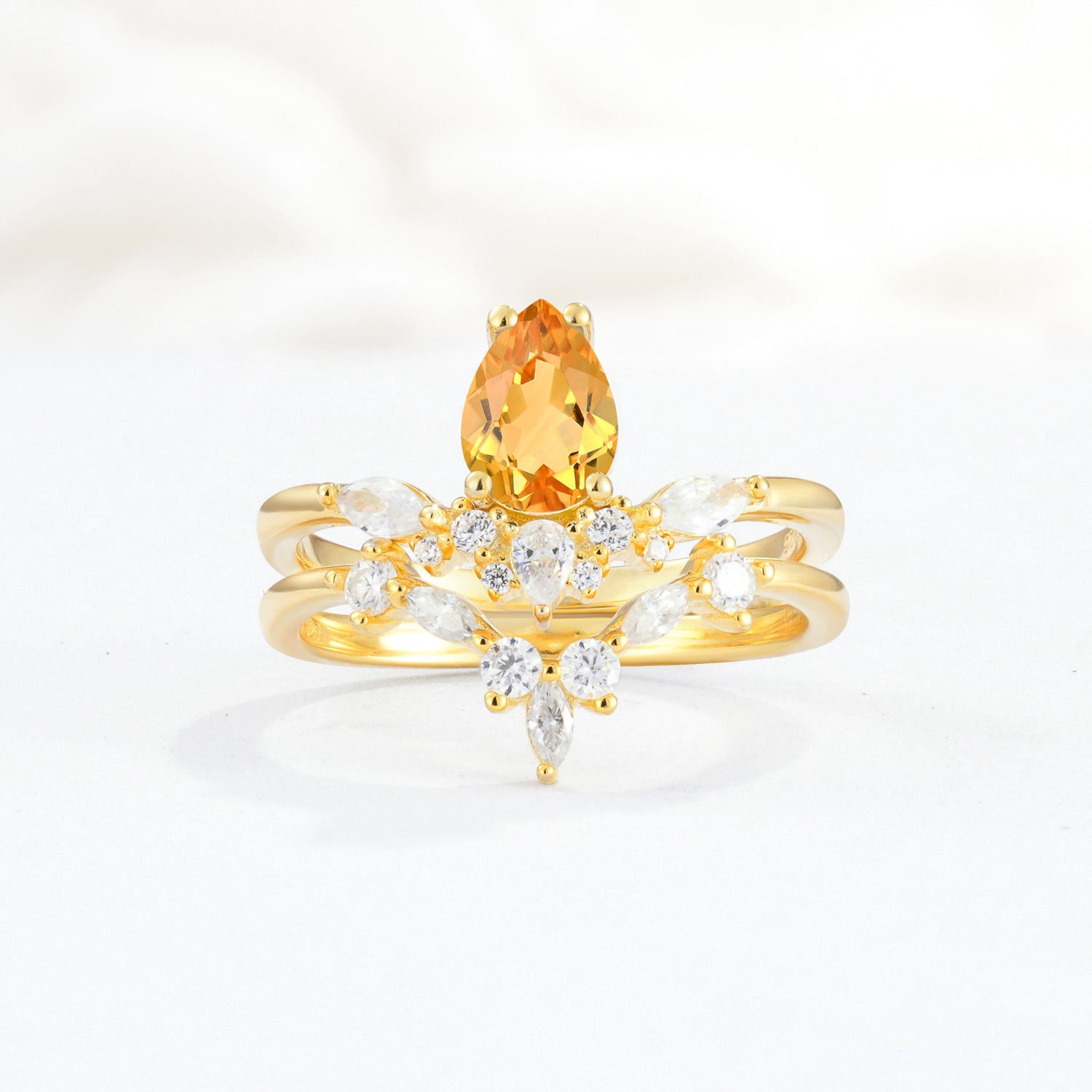 SR17113 Citrine Ring - Yellow-Gold
