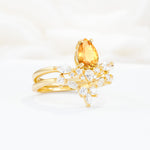 SR17113 Citrine Ring - White-Gold