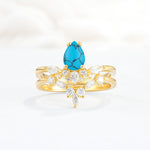 SR17113 Turquoise Ring - Yellow-Gold