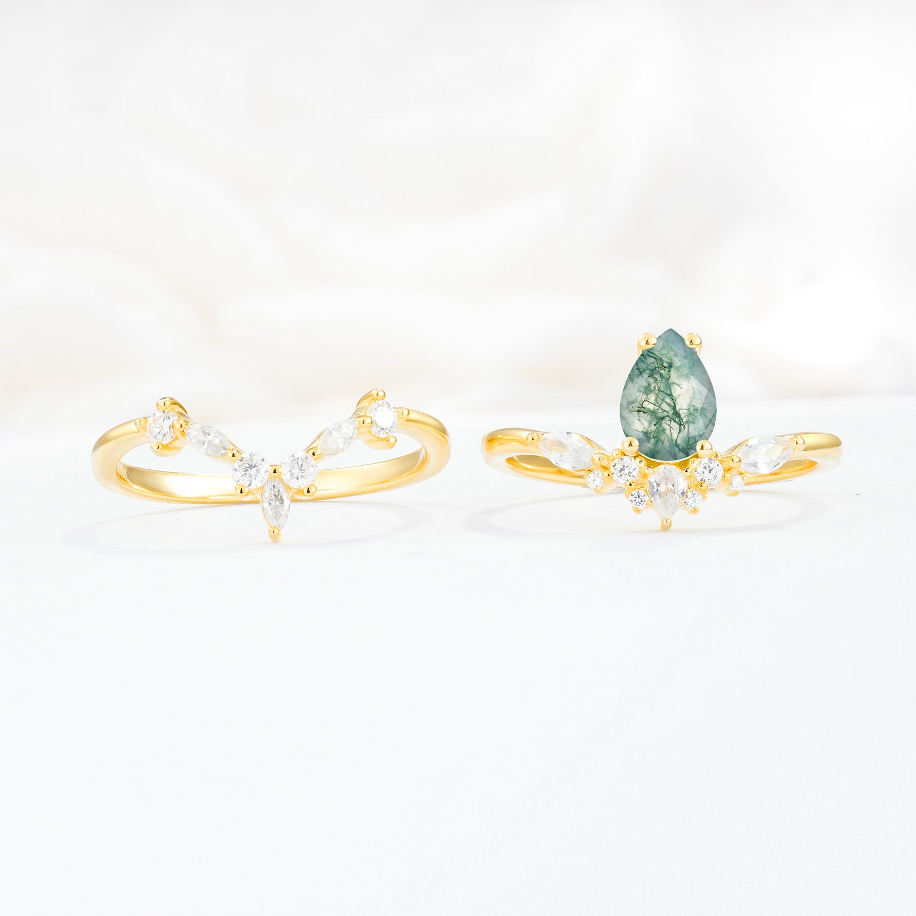 SR17113 Moss Agate Ring - Additional view