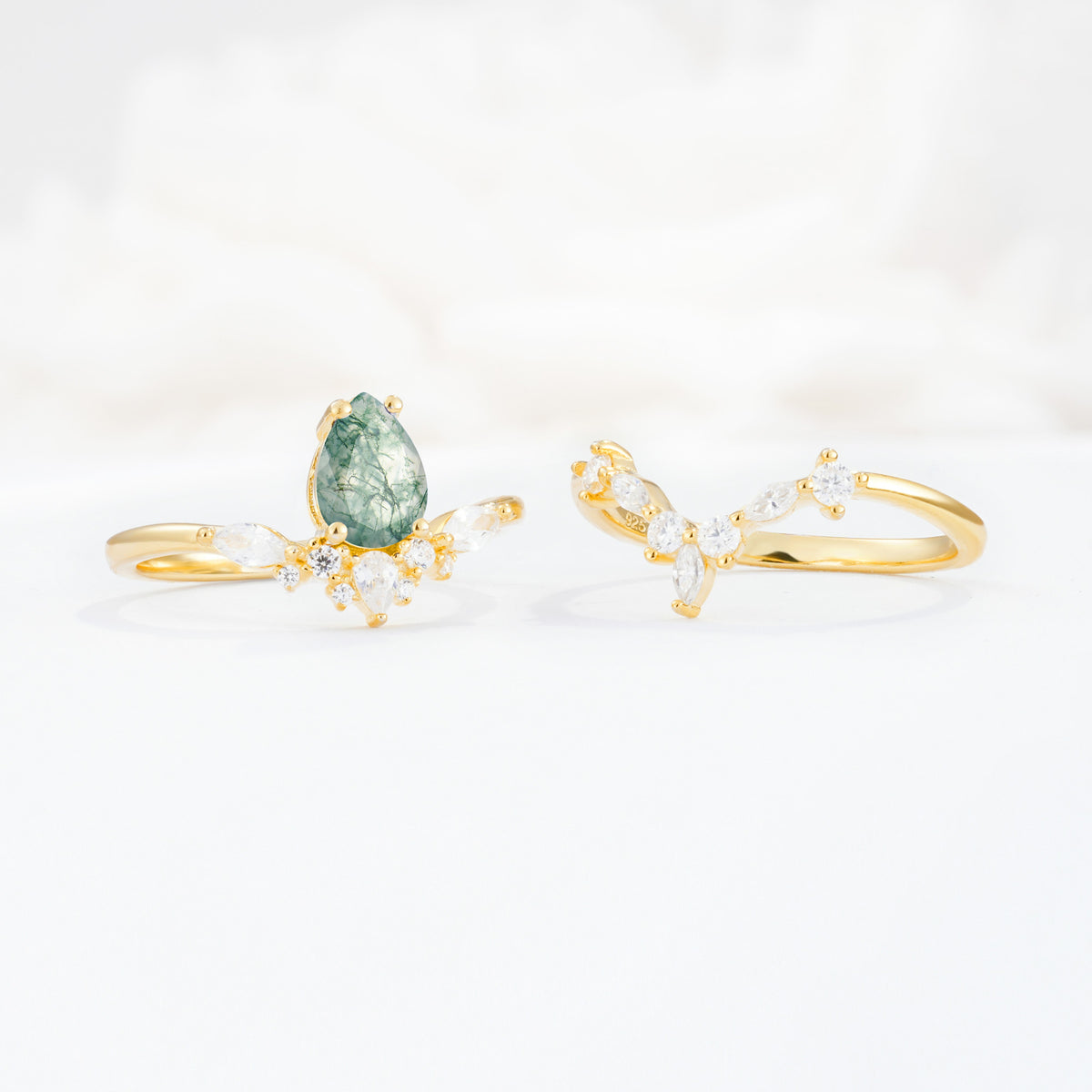 SR17113 Moss Agate Ring - Additional view