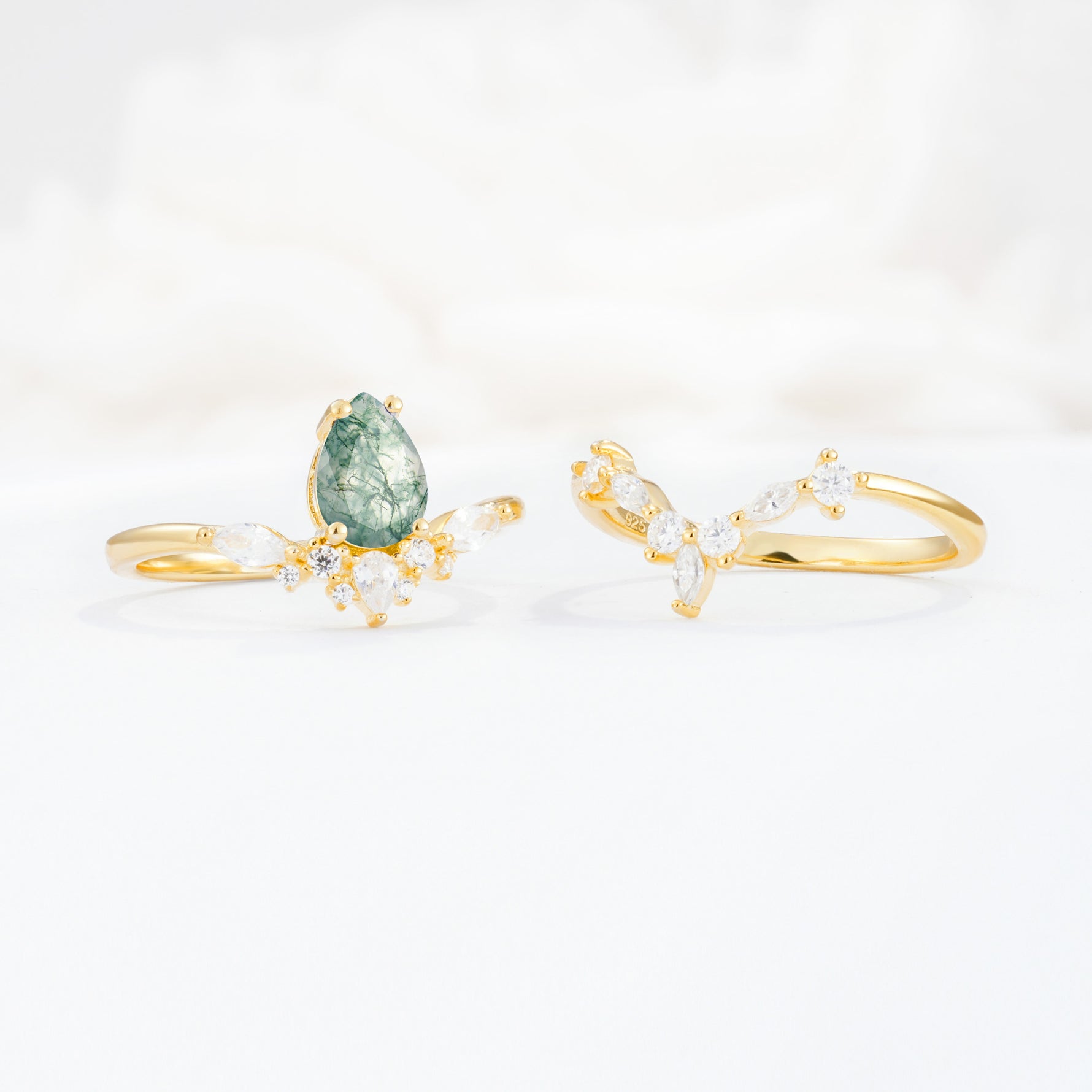 SR17113 Moss Agate Ring - Additional view