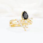 SR17113 Black Onyx Ring - White-Gold