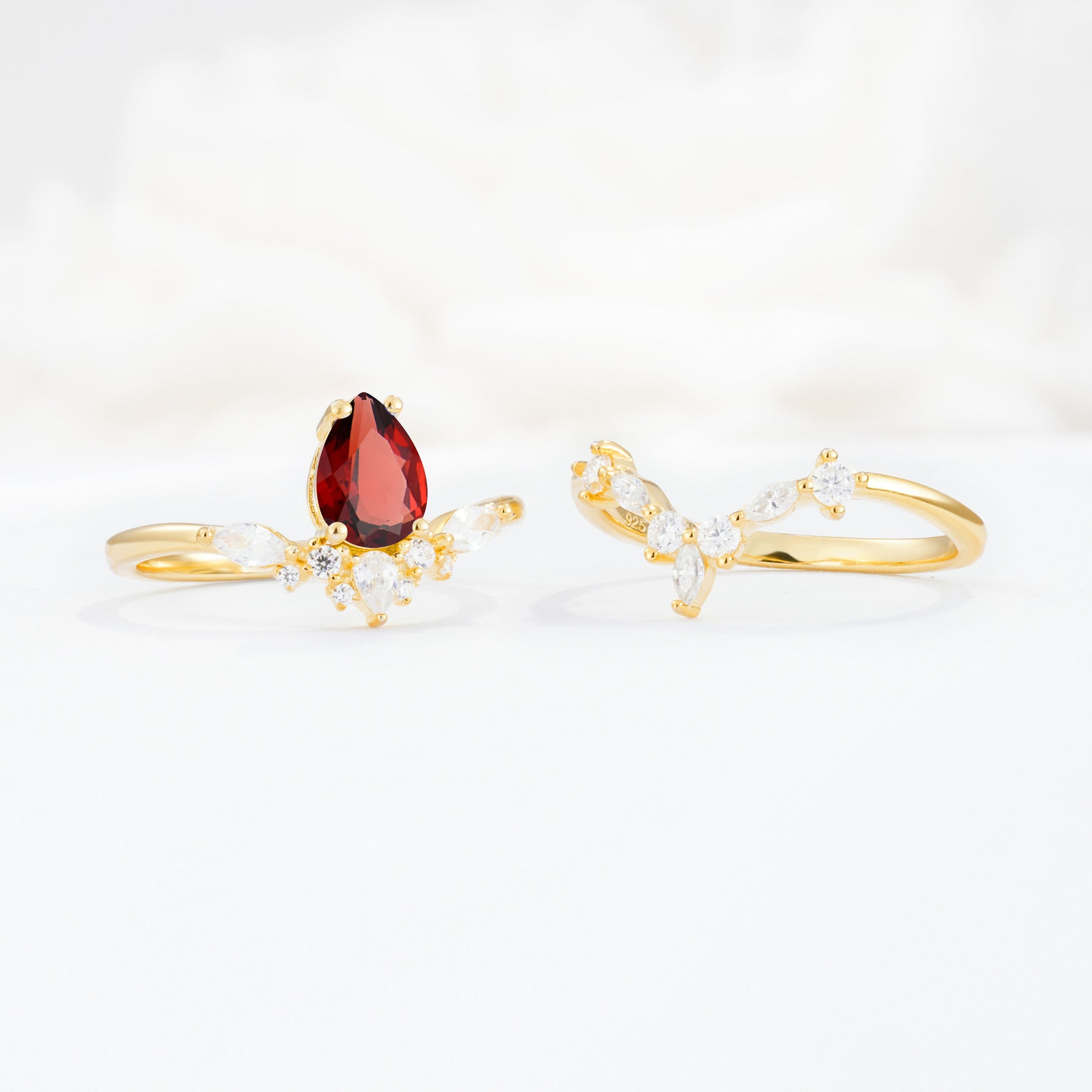 SR17113 Garnet Ring - Additional view