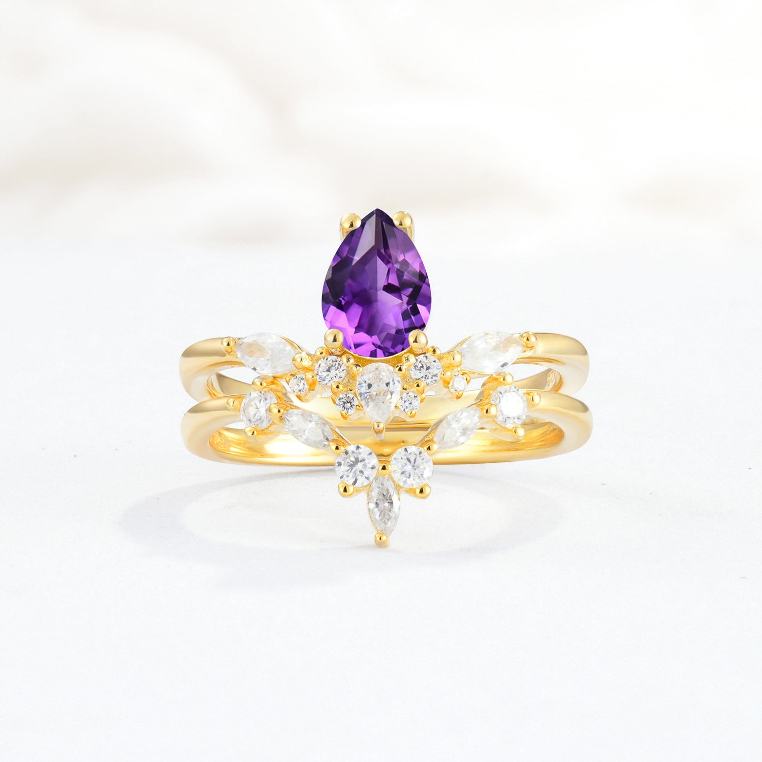 SR17113 Amethyst Ring - Yellow-Gold