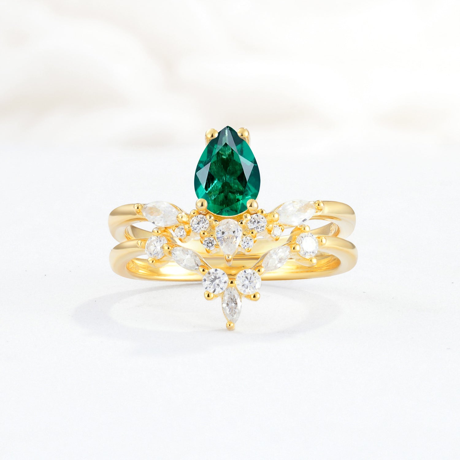 SR17113 Emerald Ring - Yellow-Gold