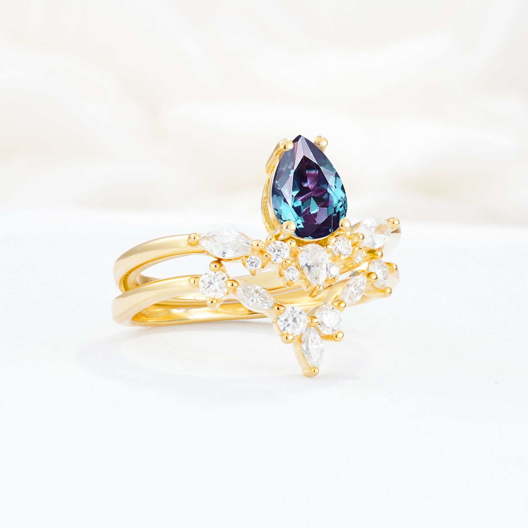 SR17113 Alexandrite Ring - White-Gold