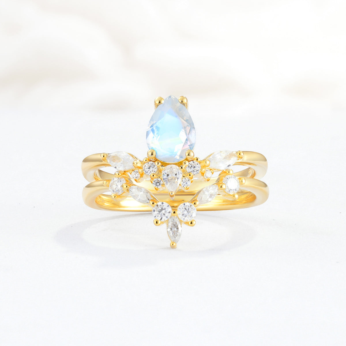 SR17113 Moonstone Ring - Yellow-Gold