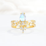 SR17113 Moonstone Ring - Yellow-Gold