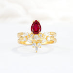 SR17113 Ruby Ring - Yellow-Gold