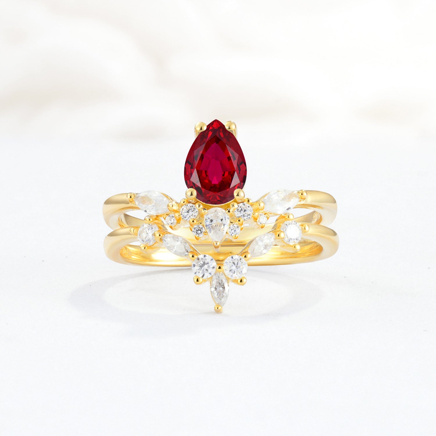 SR17113 Ruby Ring - Yellow-Gold