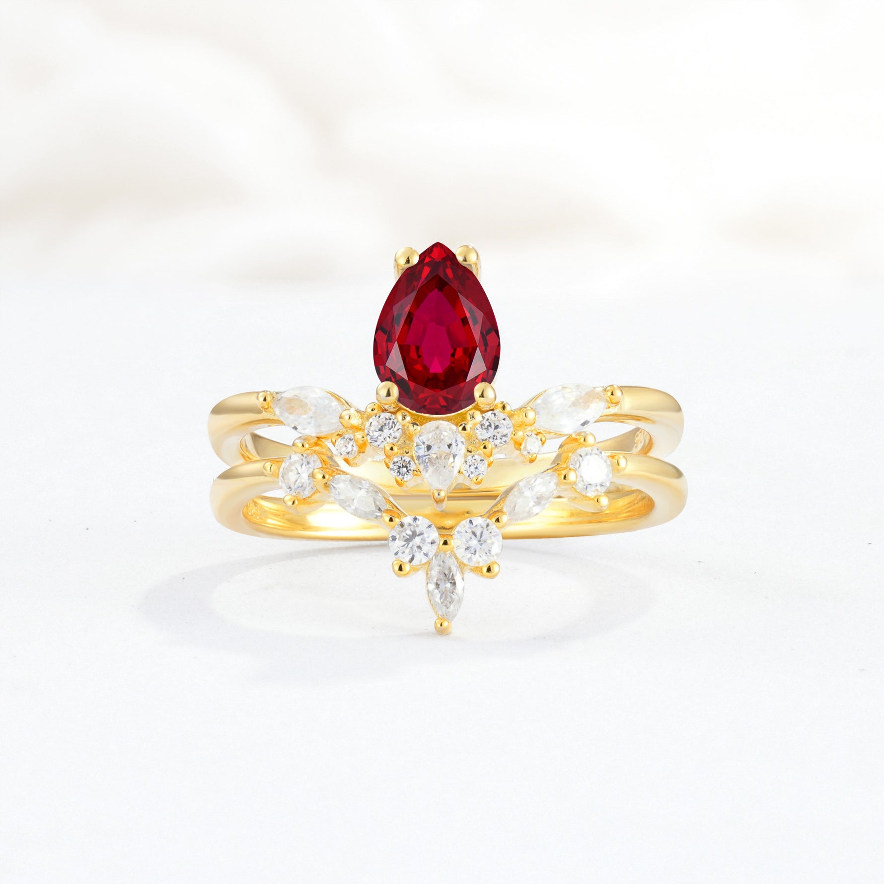 SR17113 Ruby Ring - Yellow-Gold