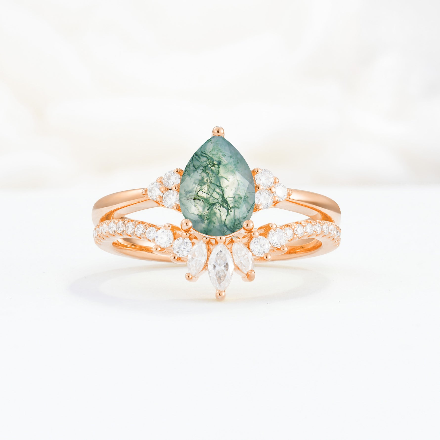 SR17115 Moss Agate Ring - Additional view