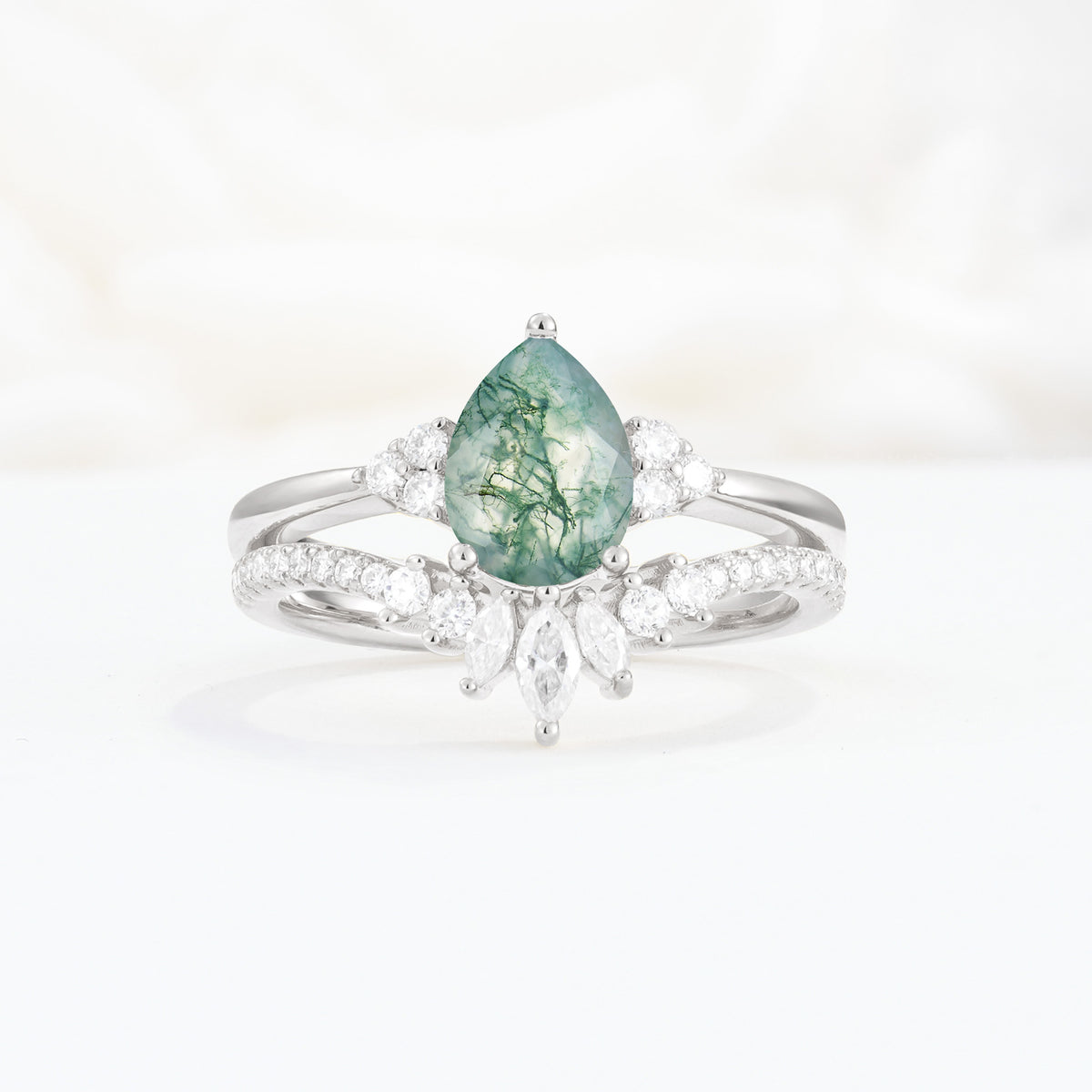 SR17115 Moss Agate Ring - Additional view