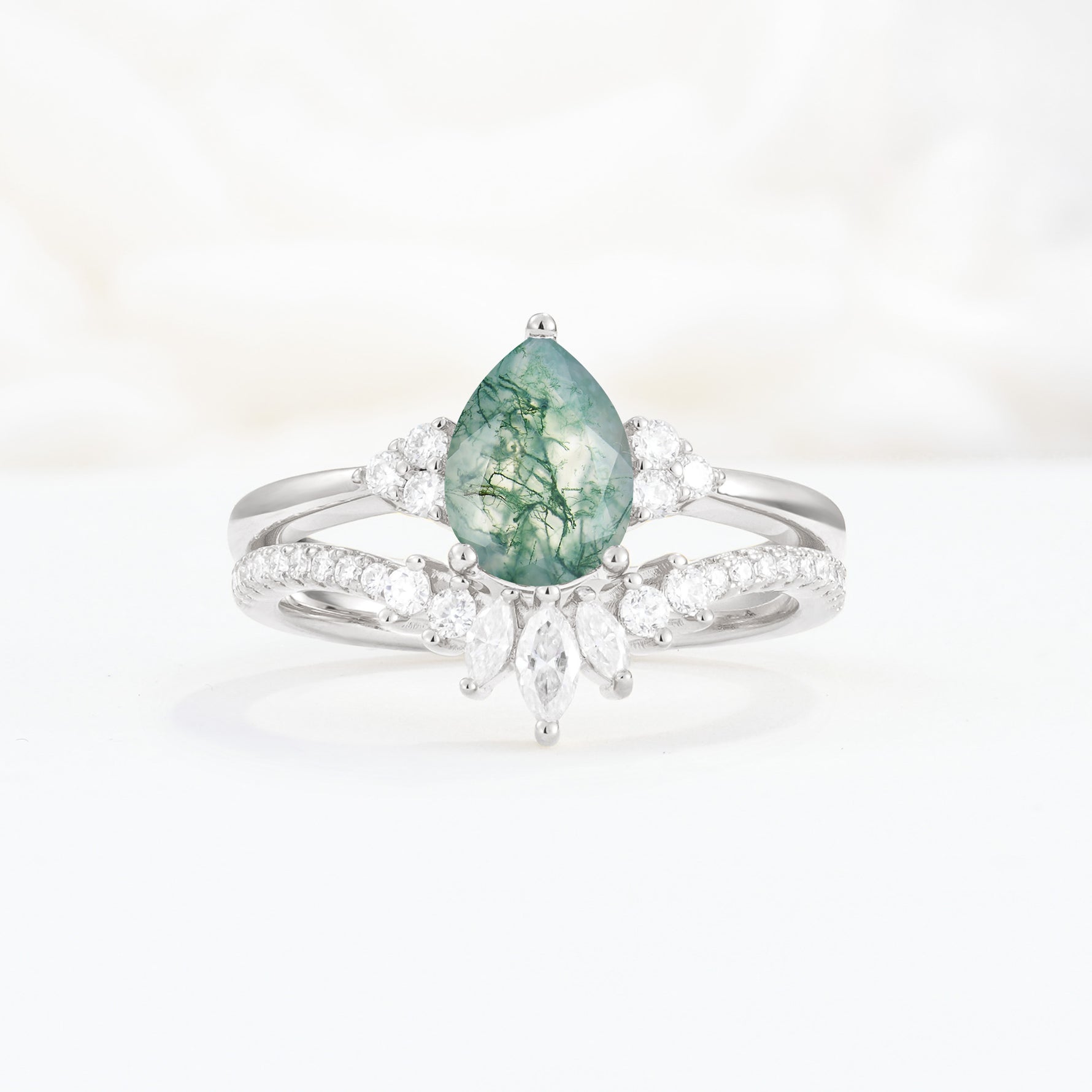 SR17115 Moss Agate Ring - Additional view