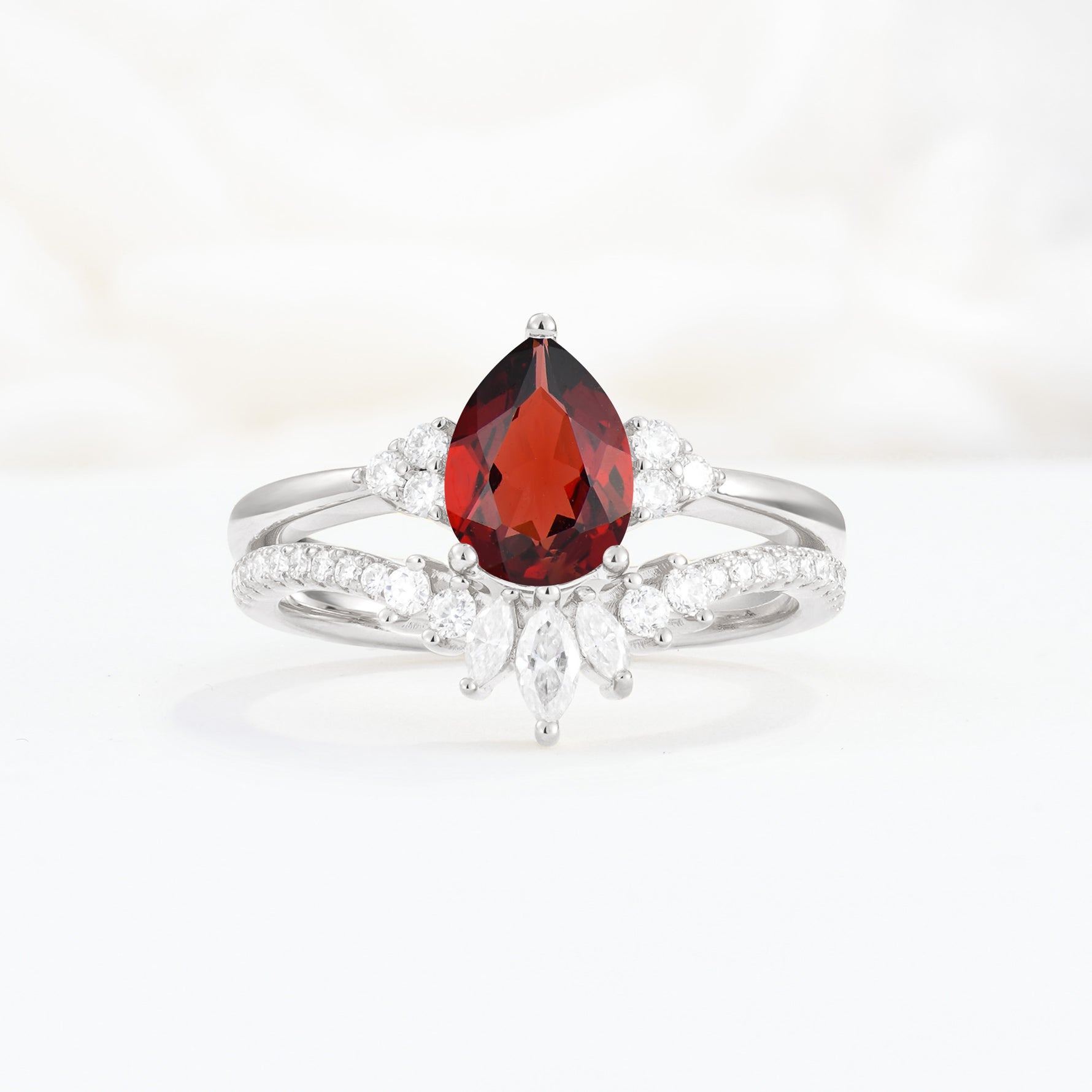 SR17115 Garnet Ring - Additional view