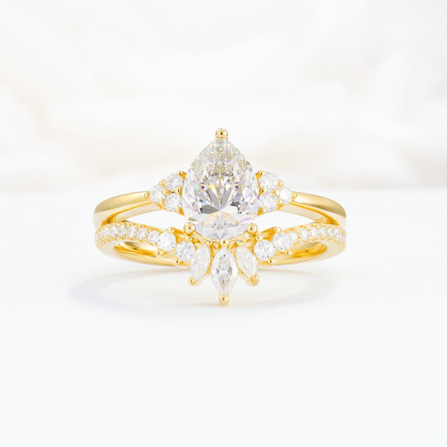 SR17115 Moissanite Ring - Yellow-Gold