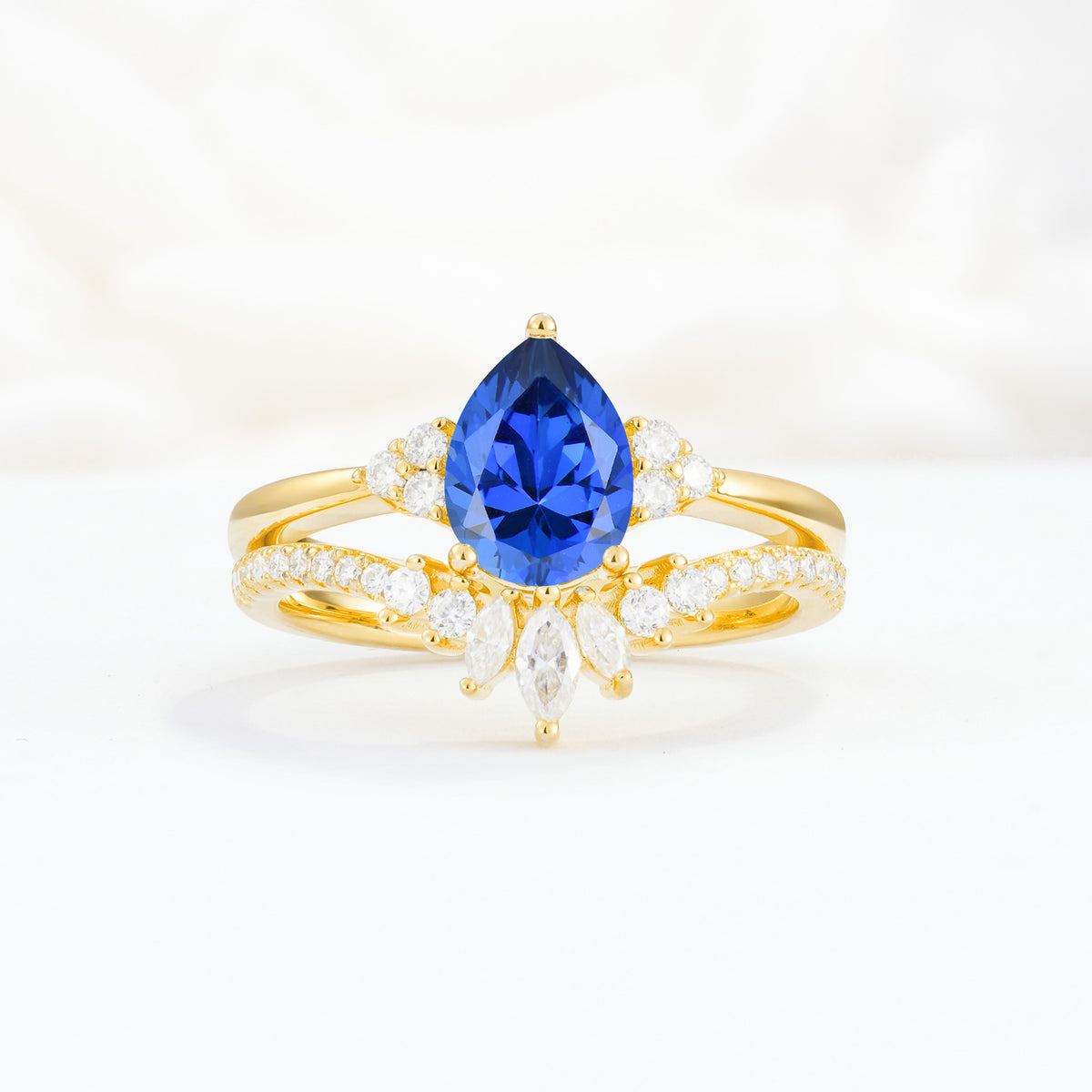 SR17115 Sapphire Ring - Yellow-Gold