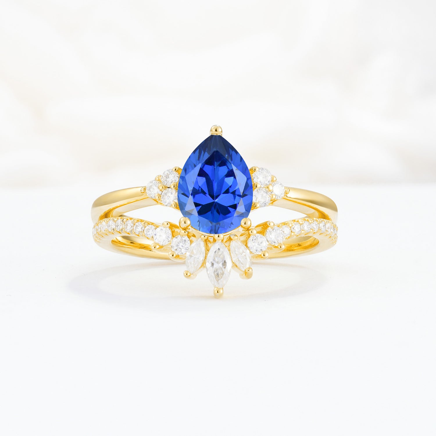 SR17115 Sapphire Ring - Yellow-Gold