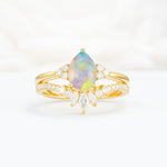 SR17115 Fire Opal Ring - Yellow-Gold