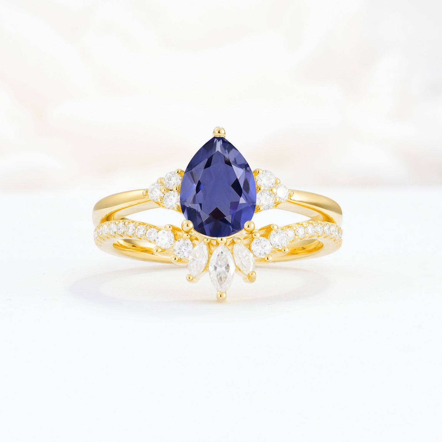 SR17115 Tanzanite Ring - Yellow-Gold