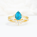 SR17115 Turquoise Ring - Yellow-Gold