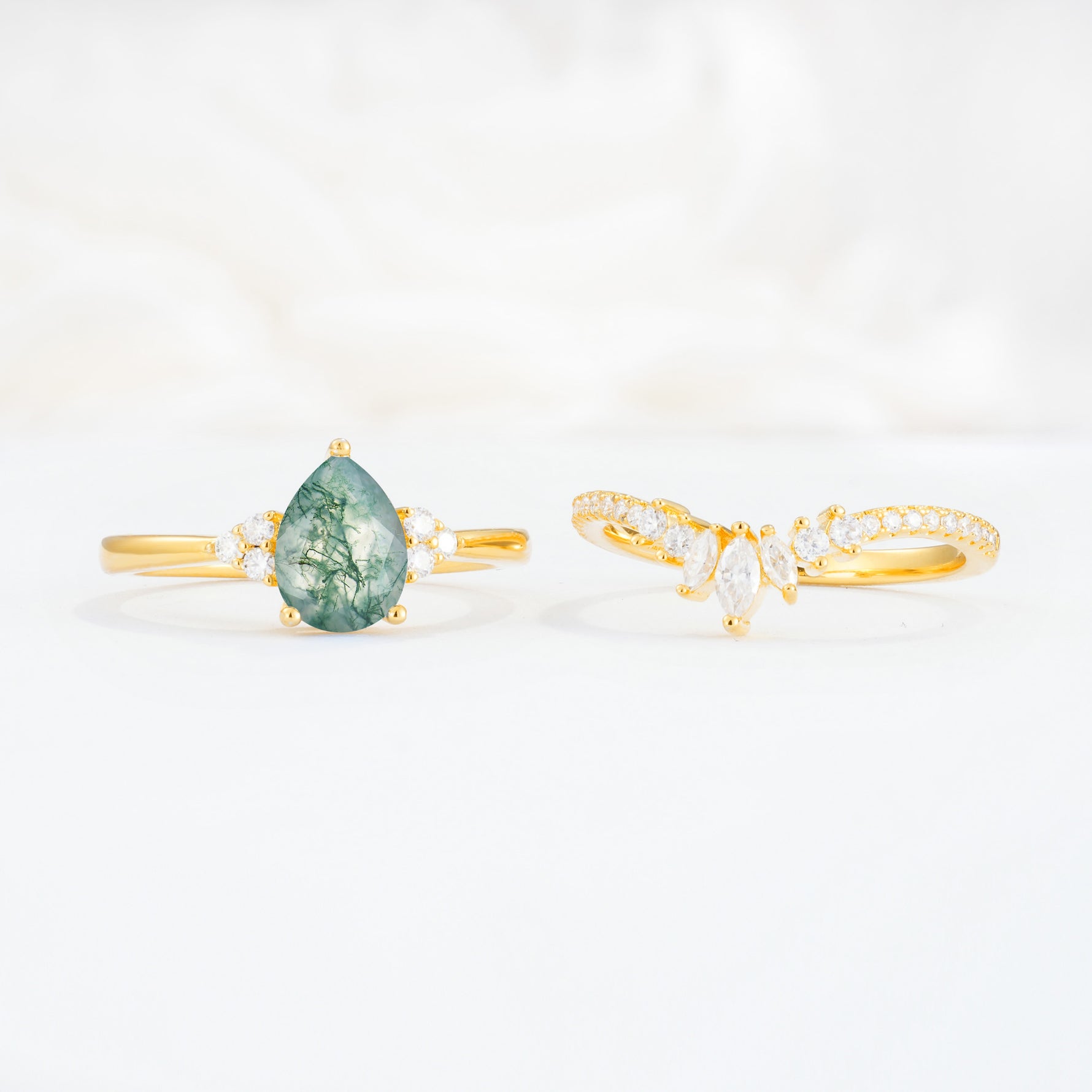 SR17115 Moss Agate Ring - Additional view