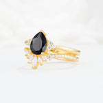 SR17115 Black Onyx Ring - White-Gold