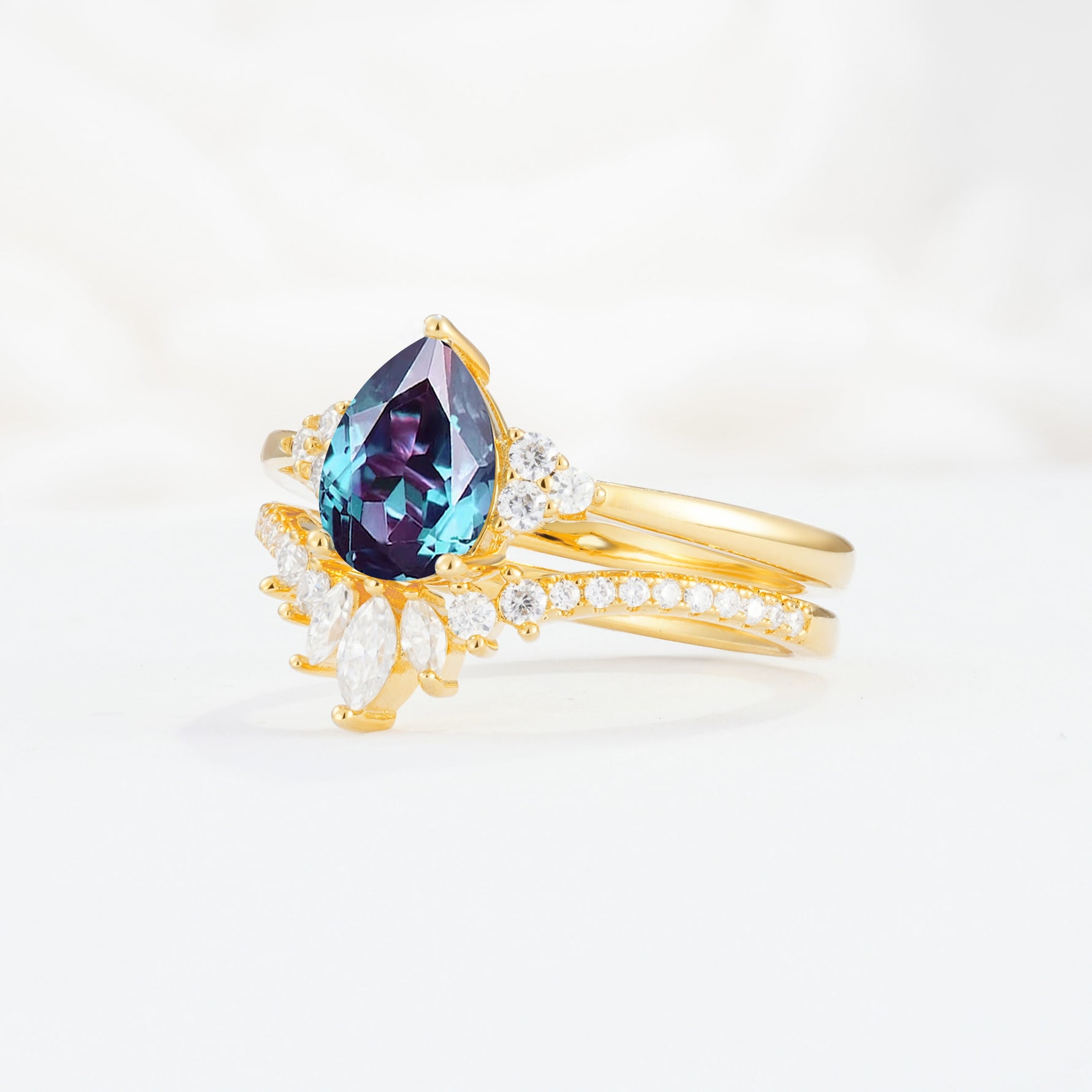 SR17115 Alexandrite Ring - White-Gold