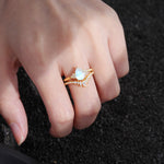 SR17115 Moonstone Ring - Rose-Gold