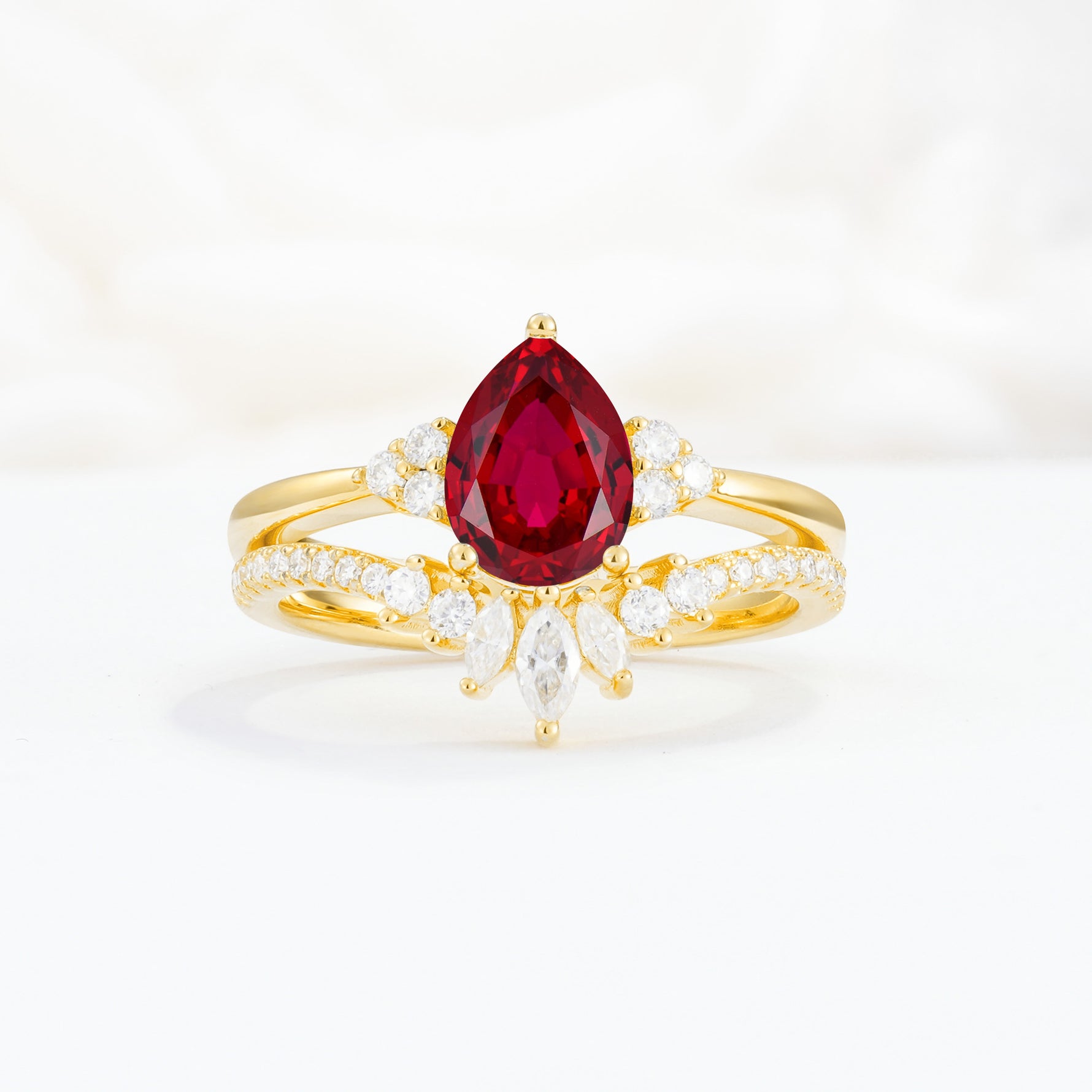 SR17115 Ruby Ring - Yellow-Gold