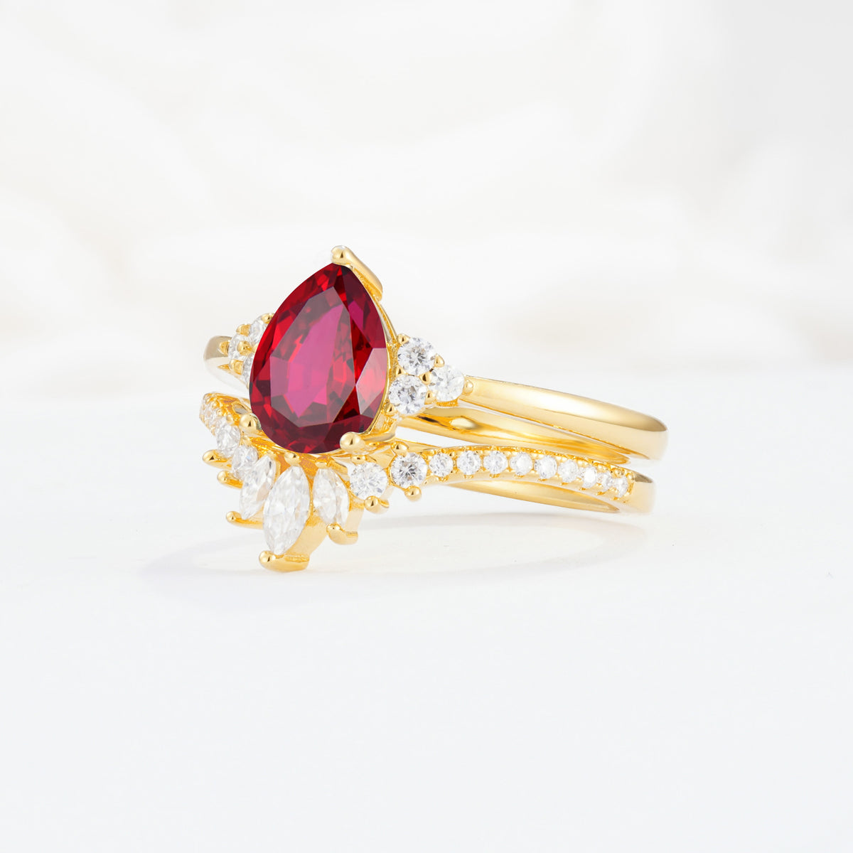 SR17115 Ruby Ring - White-Gold