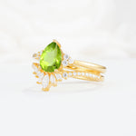 SR17115 Peridot Ring - White-Gold