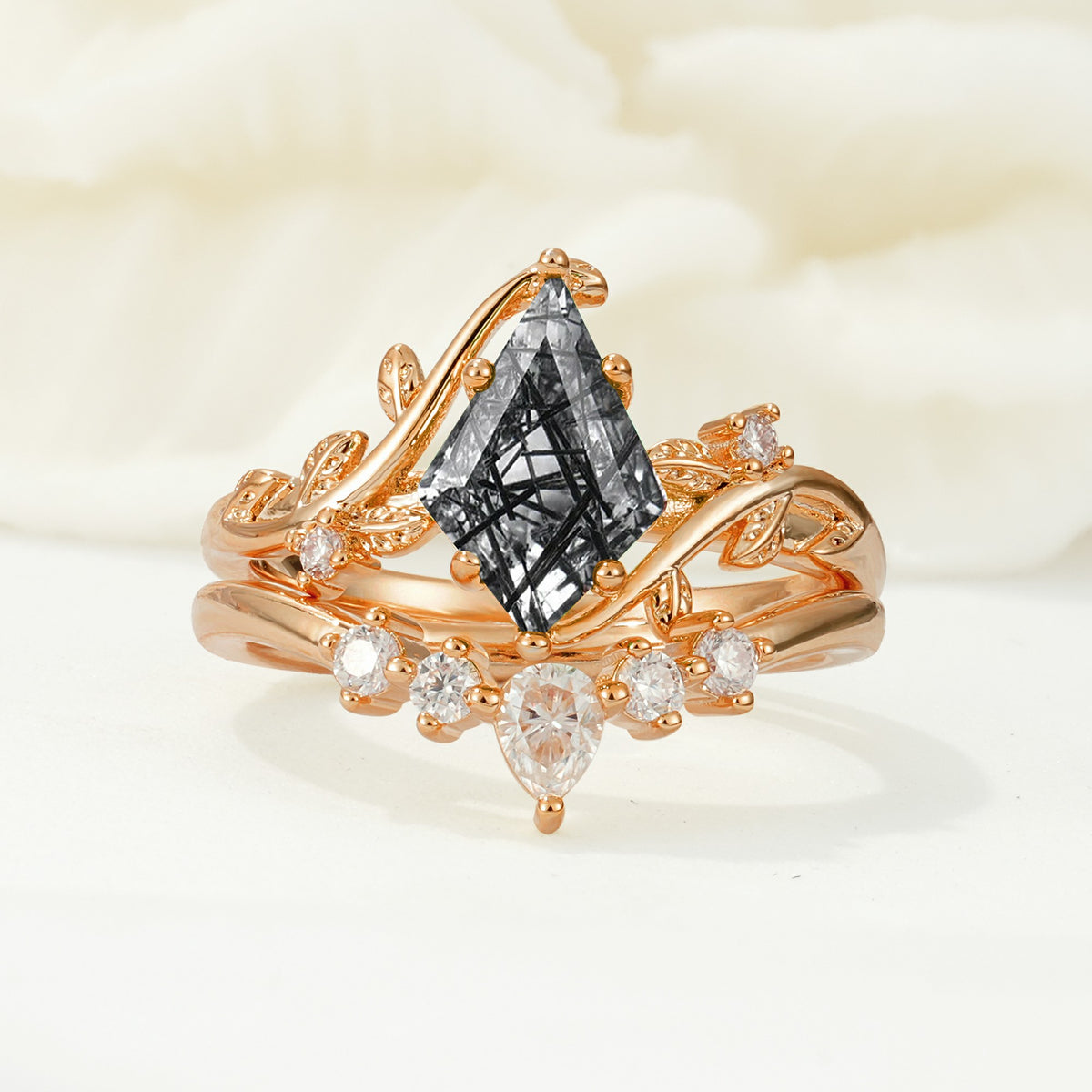 SR17116 Black Rutilated Quartz Ring - Additional view