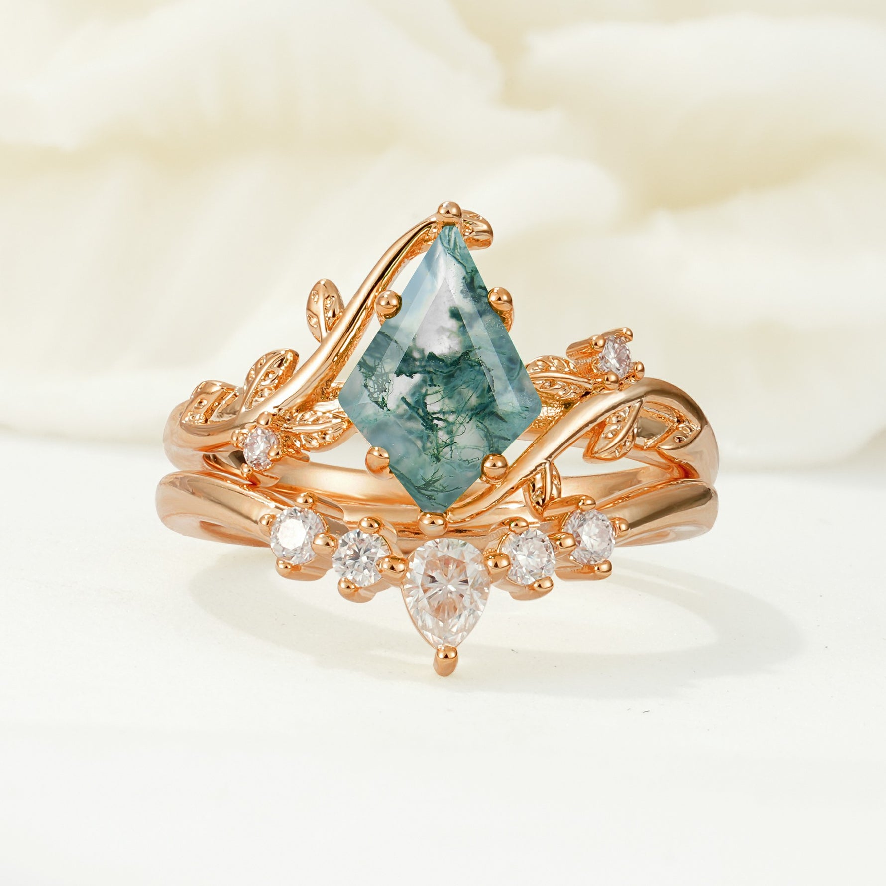 SR17116 Moss Agate Ring - Additional view